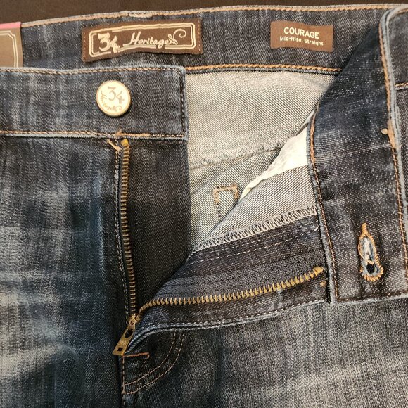 Heritage NWT Cotton Blend Courage Five Pocket Jeans Size 34x34 Blue Denim - Picture 5 of 16